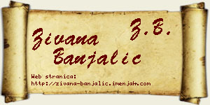 Živana Banjalić vizit kartica